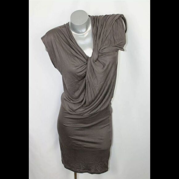 ALICE & OLIVIA BASE CHOCOLATE DROP WAIST DRESS S - Picture 1 of 9